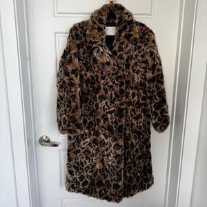 Zara Woman Leopard Faux Fur - Small